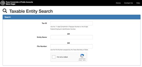 entity search texas