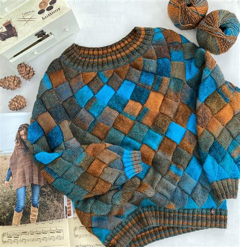 Entrelac Jumper Knitting Patterns