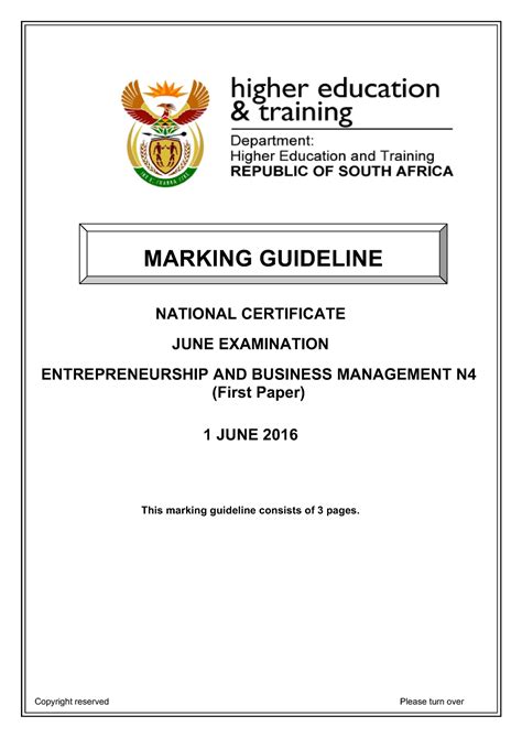 Download Entrepreneurship And Business Management N4 Question Papers 