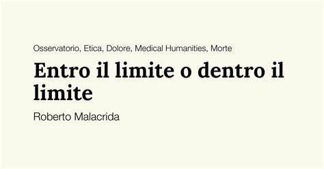 Entro Il Limite