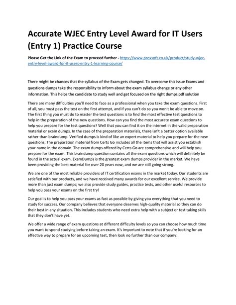 Download Entry Level Wjec 
