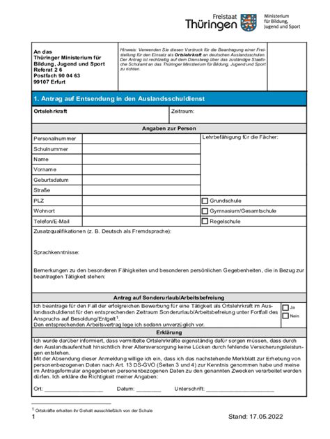 entsendung formular