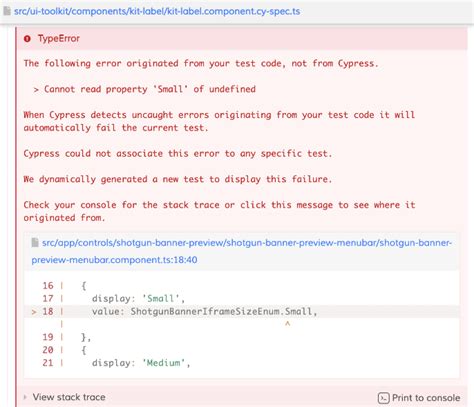 enum not recognised cypress angular unit test Stack Overflow