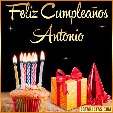 ¡Envía un divertido gif de Feliz Cumpleaños a Antonio y haz su día especial!