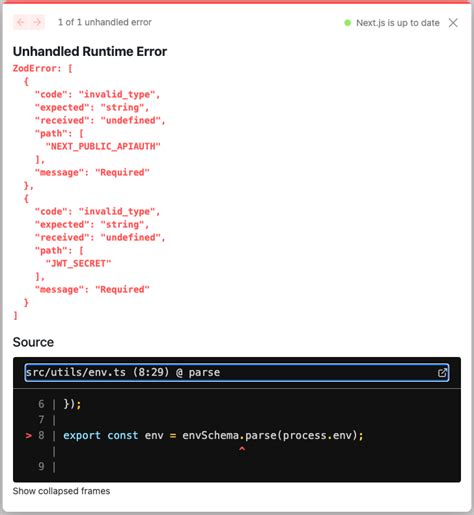 env local not working nextjs