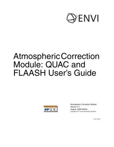 Envi Atmospheric Correction Module User S Guide