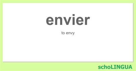 Envier Conjugation