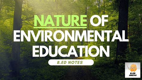 Environmental Education B Ed Notes