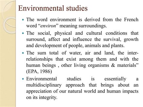 Environmental Studies Definition Scope And Importance