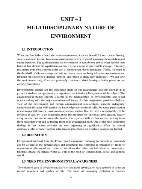 Environmental Studies Pdf