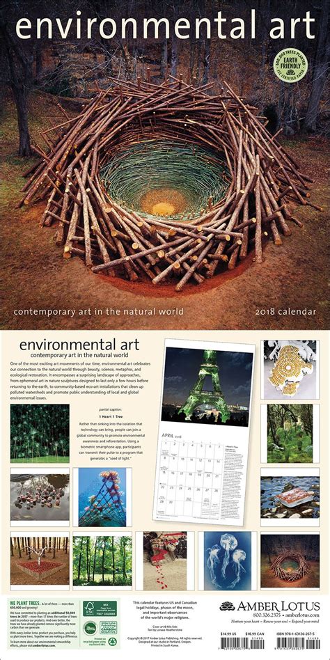 Read Online Environmental Art 2018 Wall Calendar Contemporary Art In The Natural World 