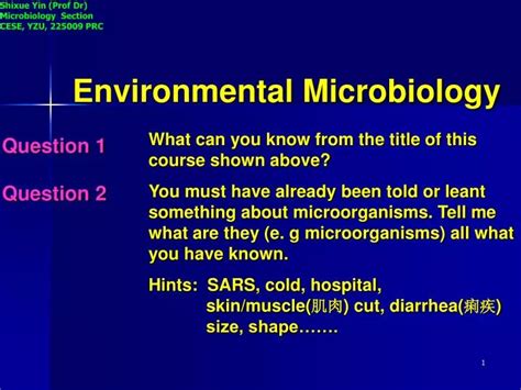 Download Environmental Microbiology Lecture Notes 