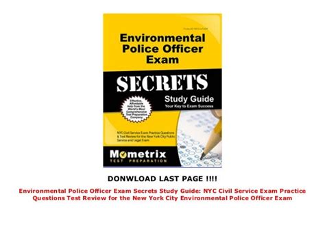 Read Online Environmental Police Officer Study Guide 