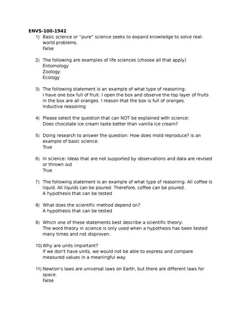 Read Environmental Science 1St Semester Exam Answers Key 