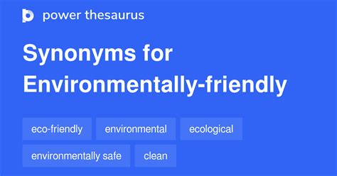 Environmentally Friendly Synonym