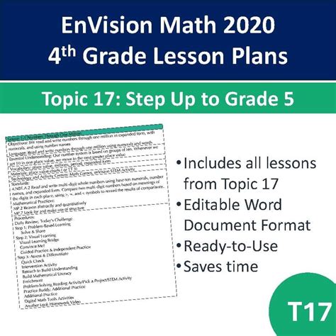 envision math 4th grade teacher edition
