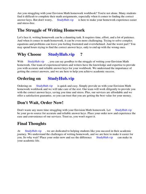 Download Envision Math Homework Answers 