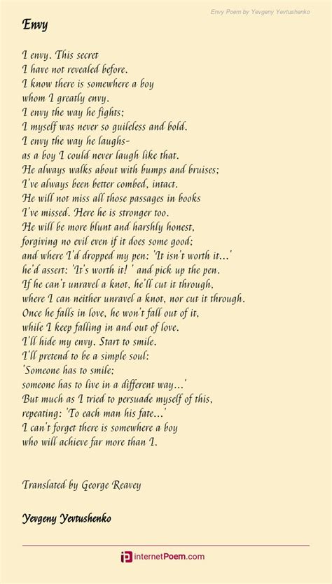 Envy Poem