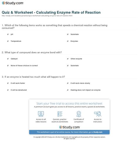 Enzyme Reaction Rates Worksheet Db Excel Com Chemical Reactions And Enzymes Worksheet - Chemical Reactions And Enzymes Worksheet