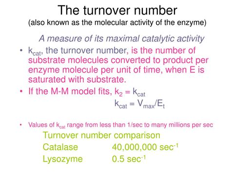 Enzyme Turnover