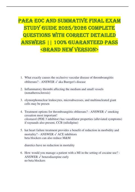 Eoc Final Exam Study Spring Semester