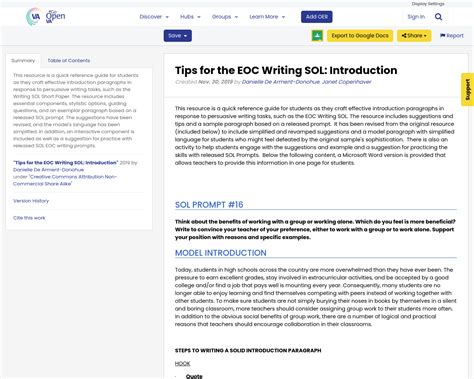 Download Eoc Writing Paper 
