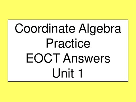 Full Download Eoct Study Guide Answers Coordinate Algebra 