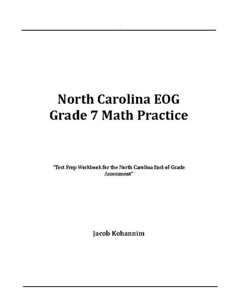 Eog 7th Grade Nc 2014