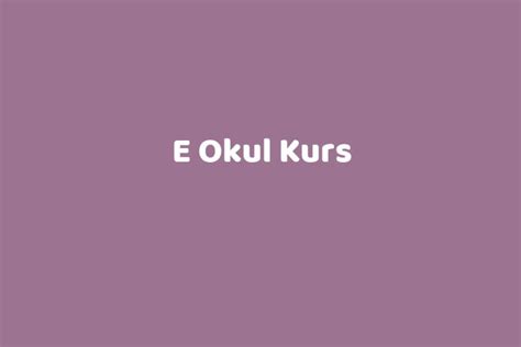 eokulkurs