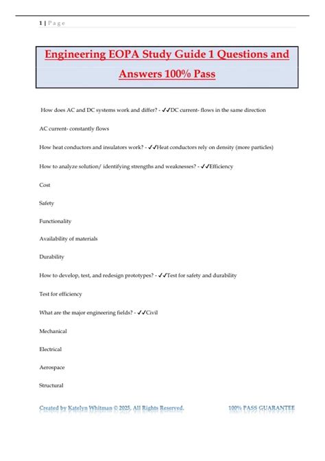 Eopa Study Guide For Construction Management