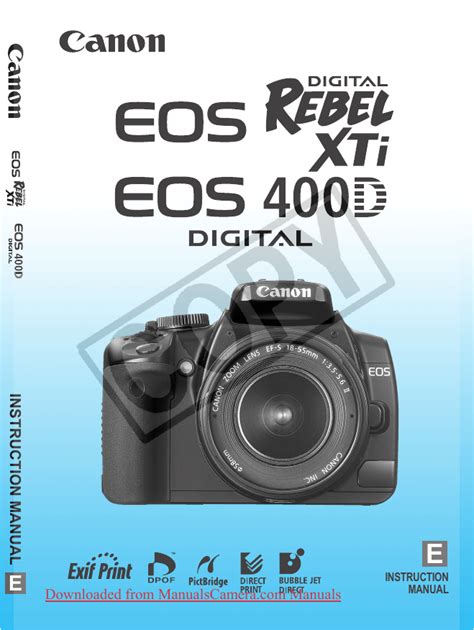 Full Download Eos 400D Digital Camera User Guide 