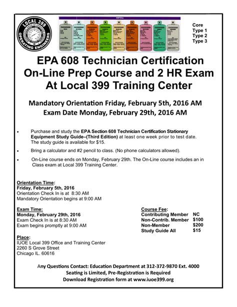 epa 608 technician certification practice test tests