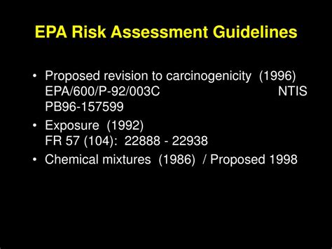 Read Online Epa Risk Assessment Guidelines 