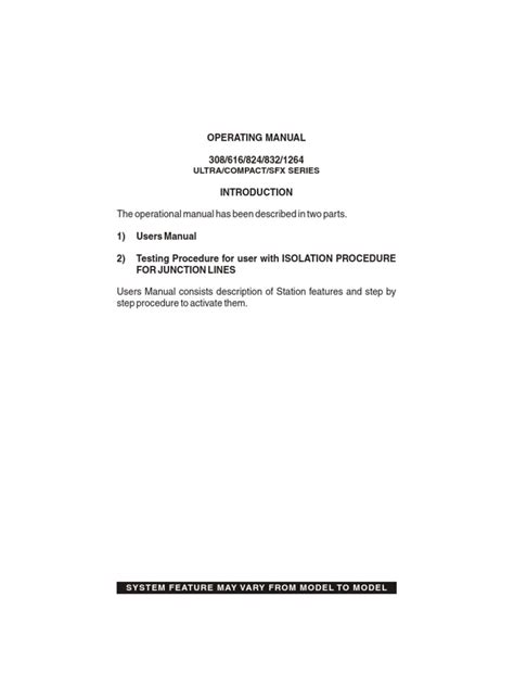 Epabx User Manual