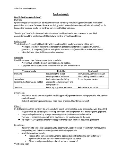 epidemiologie definitie