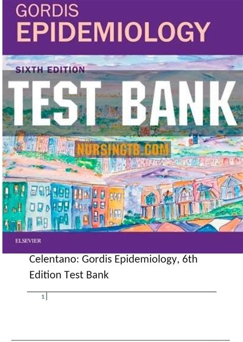 Full Download Epidemiology Gordis Test Bank 