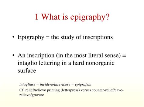 Epigraphy Is The Study Of