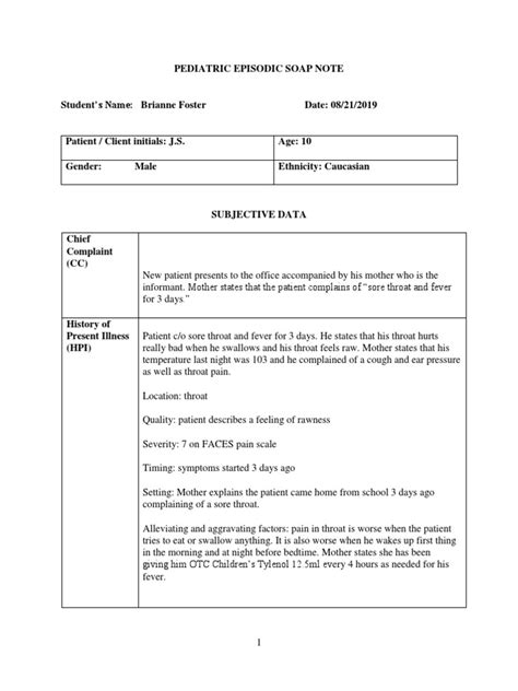 Episodic Notes Template