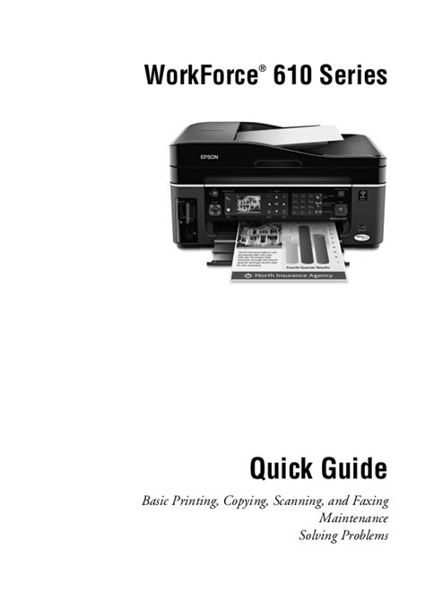 Epson Workforce 610 Troubleshooting Guide Changshuore