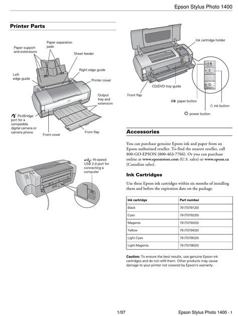 Read Online Epson 1400 Reference Guide 