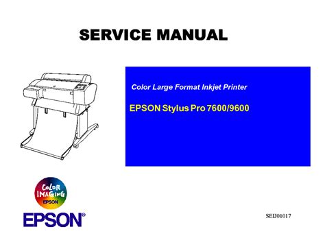 Read Online Epson Stylus 7600 Field Repair Guide 