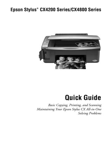 Full Download Epson Stylus Cx4200 Troubleshooting Guide 