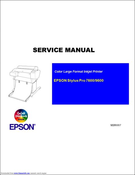 Read Online Epson Stylus Pro 9600 Field Repair Guide 