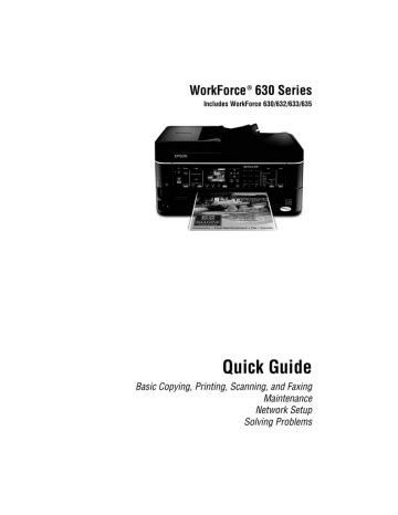 Download Epson Workforce 630 User Guide 