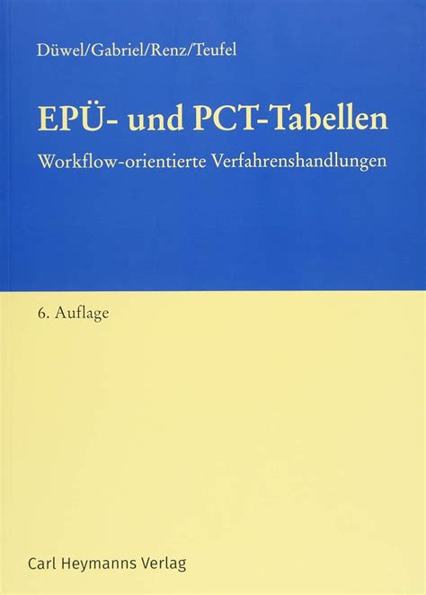 Epu Und Pct Tabellen Workflow Orientierte Verfahr