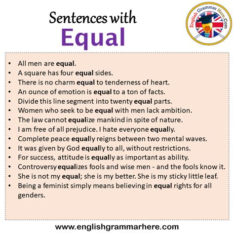 equal in english