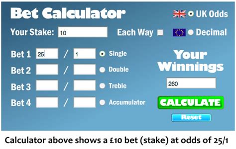 equally divided bet calculator