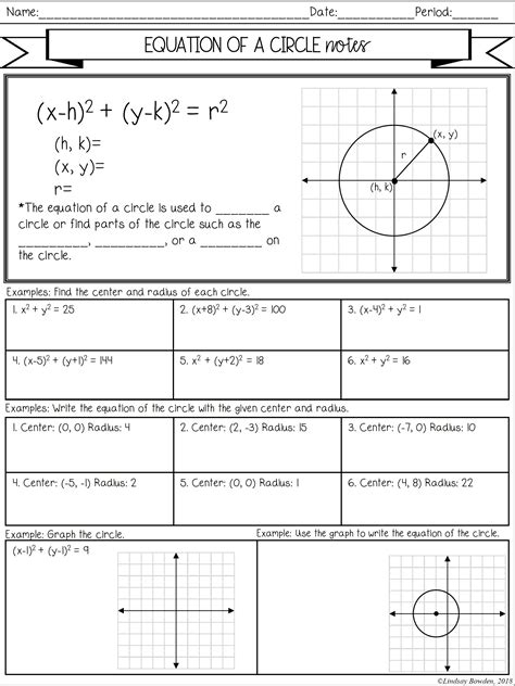 Equation Of Circle Worksheet Pdf Mathwarehouse Com Circle Equation Worksheet - Circle Equation Worksheet