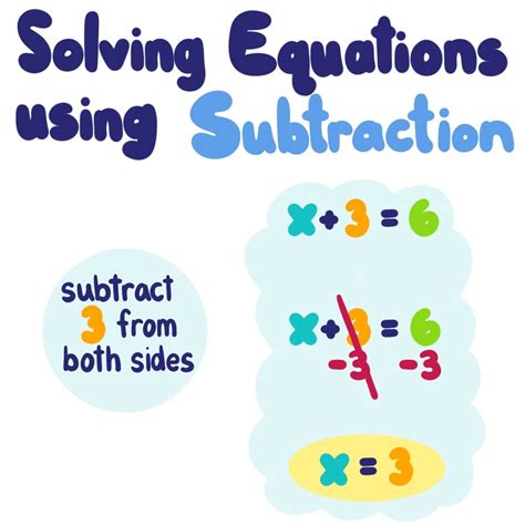 Equations Adding And Subtracting Subtraction Equations - Subtraction Equations