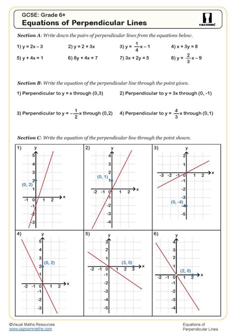 Equations Of Perpendicular Lines Cazoom Maths Worksheets Writing Equations Of Perpendicular Lines Worksheet - Writing Equations Of Perpendicular Lines Worksheet